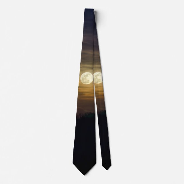 Måne Silhouette Neck Tie Slips (Framsida)
