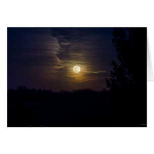 Måne Silhouette OBS Kort