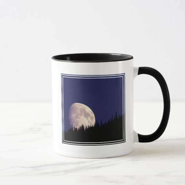 Måne & Skog | Glacier National Park Montana Mugg (Höger)