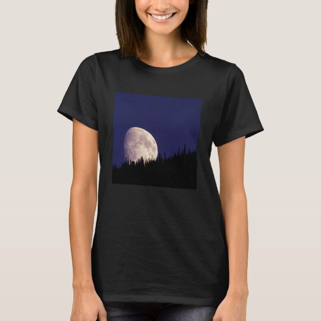 Måne & Skog | Glacier National Park Montana T Shirt (Framsida)