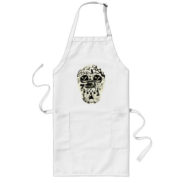 Måne Skull Apron Långt Förkläde (Framsidan)