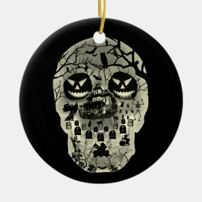 Måne Skull Ornament (Framsidan)