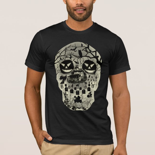 Måne Skull Shirt T Shirt (Framsida)