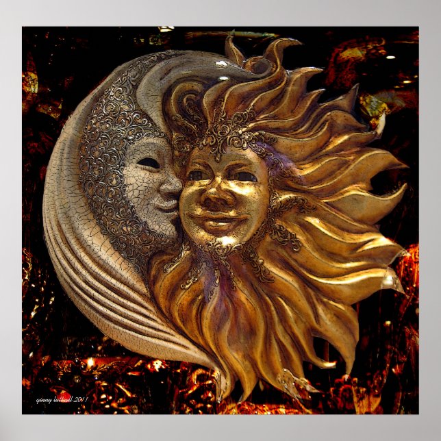 Måne, Sol, Kiss Poster (Framsidan)