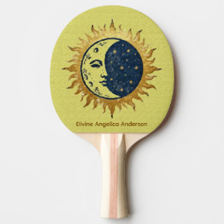 Måne, Sol och Stjärnor, Celestial Universum Symbol Pingisracket