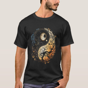 Måne Sol Yin Yang Day and Night T Shirt