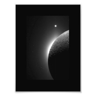 Måne, Solar Corona och Venus Space Fototryck