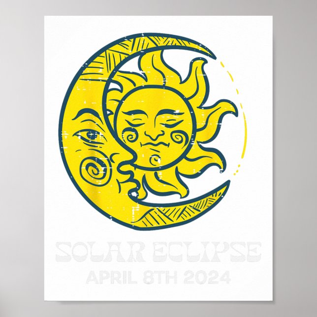 Måne Solar Eclipse 2024 Totality April 8 Women Poster (Framsidan)