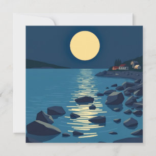 måne som återspeglar havet