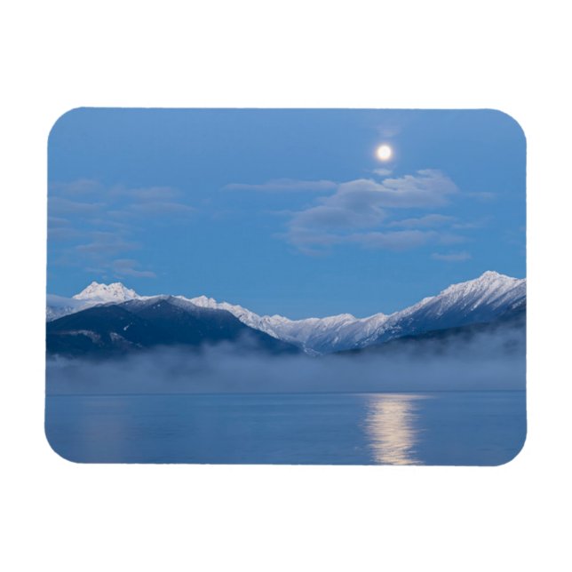 Måne som går ned | Seabeck, Washington Magnet (Horisontell)