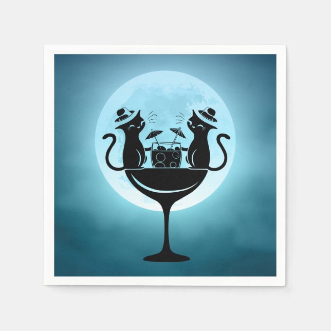 Måne som har fångkräftor i Party Pappersservett (Framsidan)