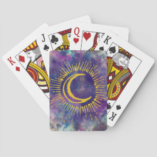 "Måne" som leker kort (Guld-Etc.) Casinokort