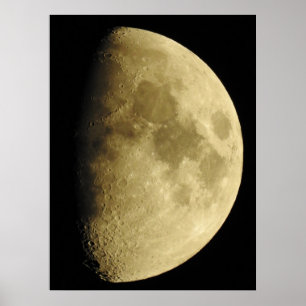 Måne Stäng upp fotografik Poster