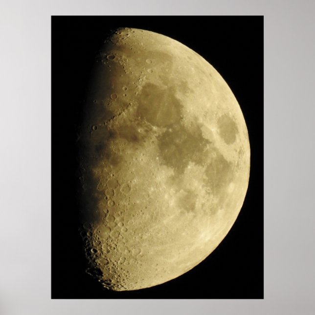 Måne Stäng upp fotografik Poster (Framsidan)