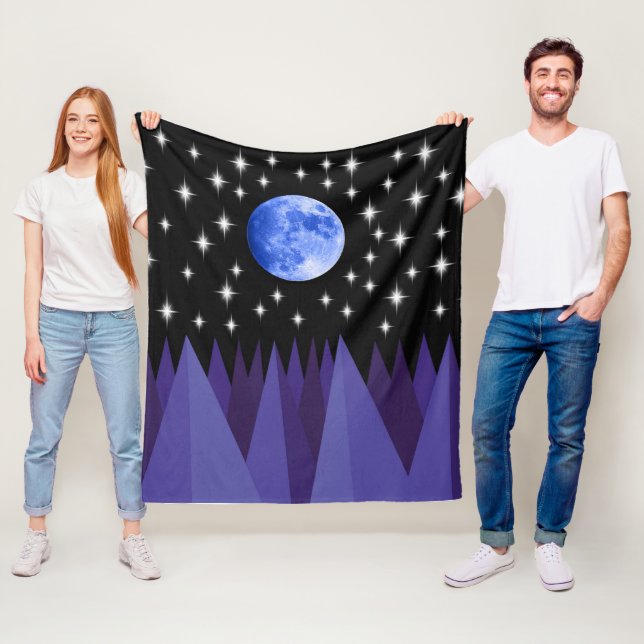 Måne Starlight Fleece Blanket (På plats)
