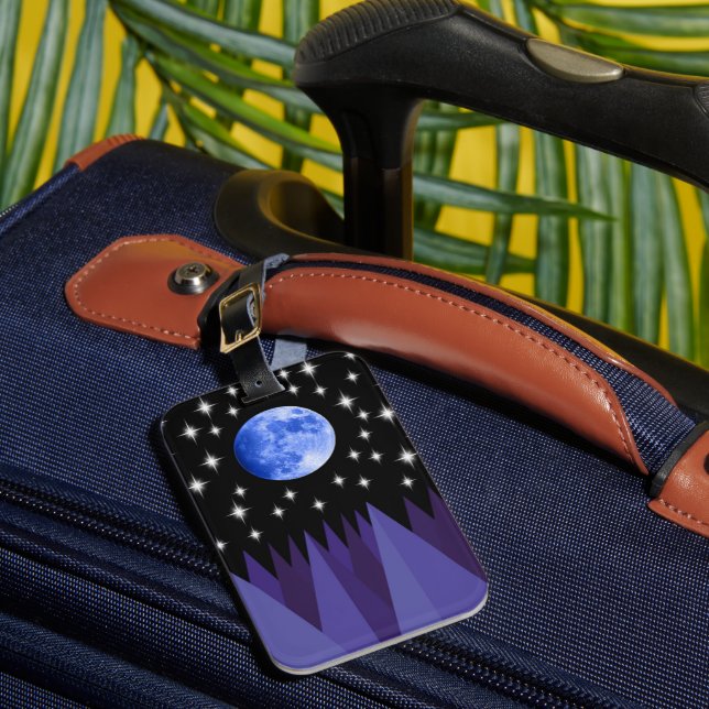 Måne Starlight Luggage Tag Bagagebricka (Framsida Insitu 1)