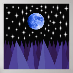Måne Starlight Poster