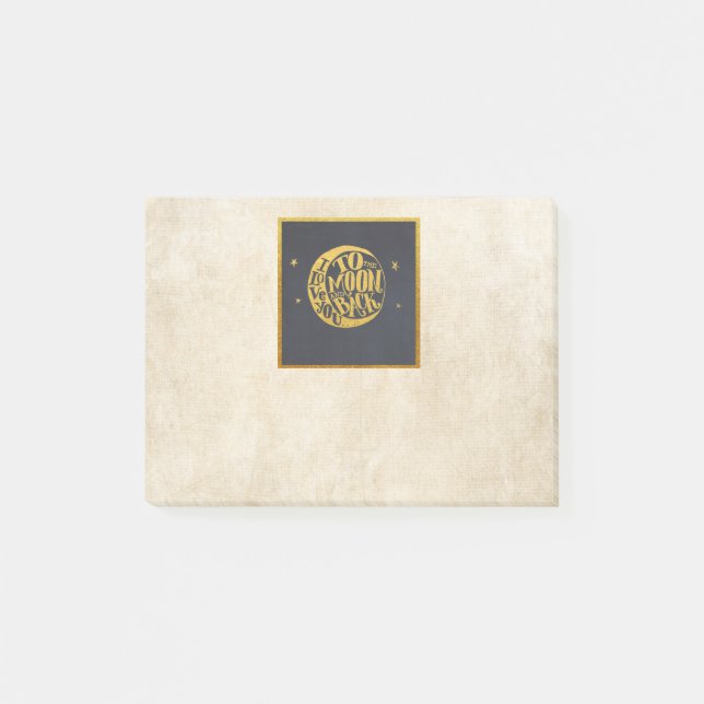 Måne & Stars - Affektionärt tal Post-it Block (Framsida)