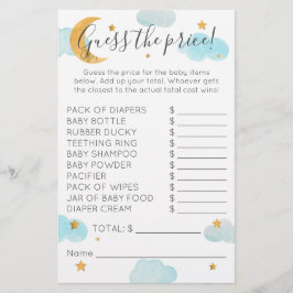 Måne & Stars Baby Shower Clouds gissar prisa