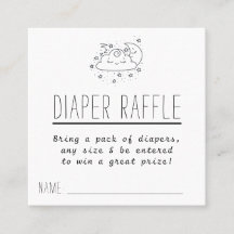 Måne & Stars Babykläder Diaper Raffle Biljett