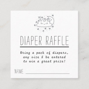 Måne & Stars Babykläder Diaper Raffle Biljett