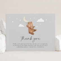 Måne Stars Bear Baby Shower