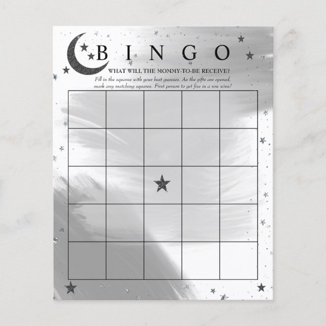 Måne Stars | Bingo | Spel för babyskor (Framsida)