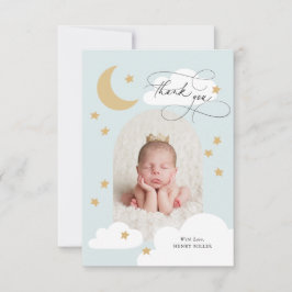 Måne Stars Clouds Arch Photo Blue Tack Kort