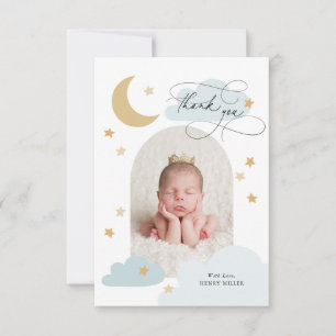 Måne Stars Clouds Arch Photo Blue Tack Kort