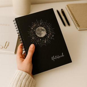 "Måne & Stars Cosmic Abstrakt Notebook Anteckningsbok