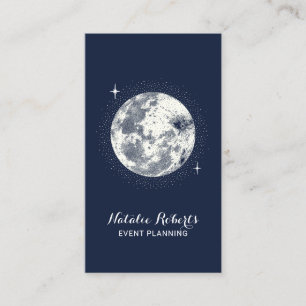 Måne & Stars Elegant - Planering av händelser f Visitkort