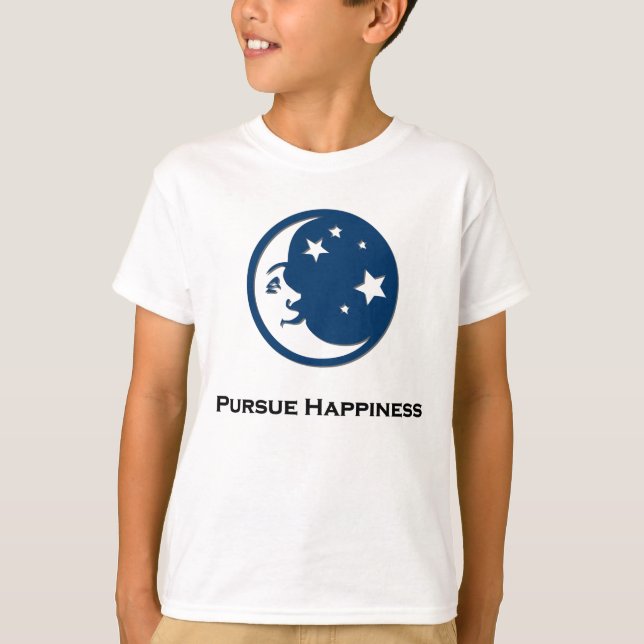 Måne Stars fortsätter lycka Tee Shirt (Framsida)