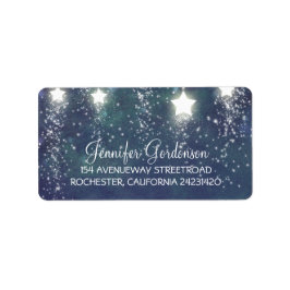 Måne Stars Glitter flottan Bröllop Adressetikett