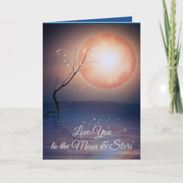 Måne & Stars Kärlek Du romersk vikt Helgkort