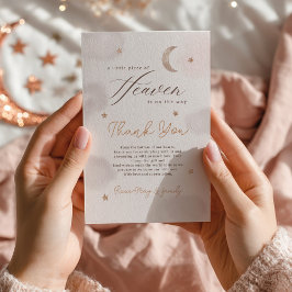 Måne Stars Little Biet i Heaven Baby Shower Tack Kort