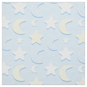 Måne & Stars Mönster Fabric Tyg