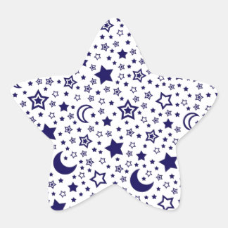 Måne & Stars Stjärnformat Klistermärke