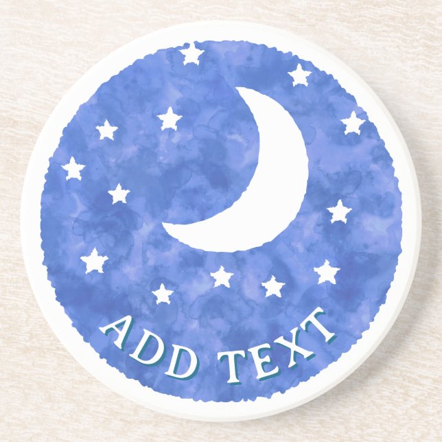 Måne Stars Watercolor Decor Underlägg (Framsidan)