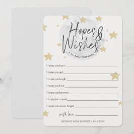 Måne Startar Hopes & Önskemål Baby Shower Card Inbjudningar