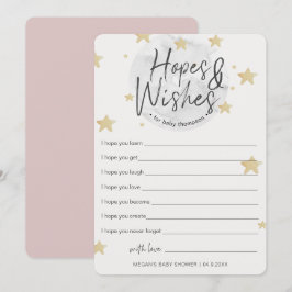 Måne Startar Hopes & Önskemål Baby Shower Card Inbjudningar