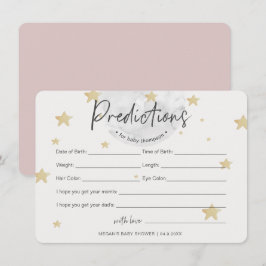 Måne startar Predictions Girl Baby Shower Card Inbjudningar