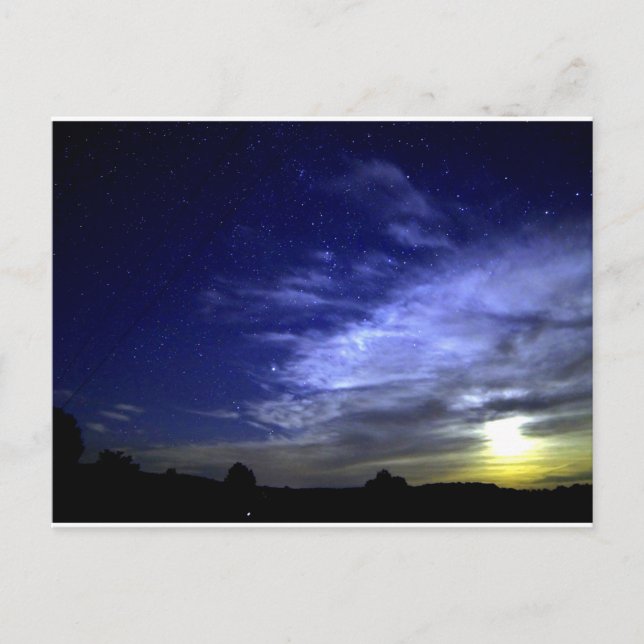 måne stiga upp i Cambridge, NY Vykort (Framsida)