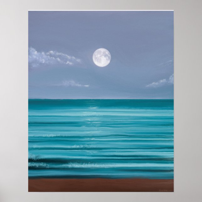 Måne stiga upp över Svarta havet Poster (Framsidan)