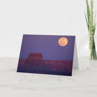 Måne Stigning över Torn Butte, Arizona Kort