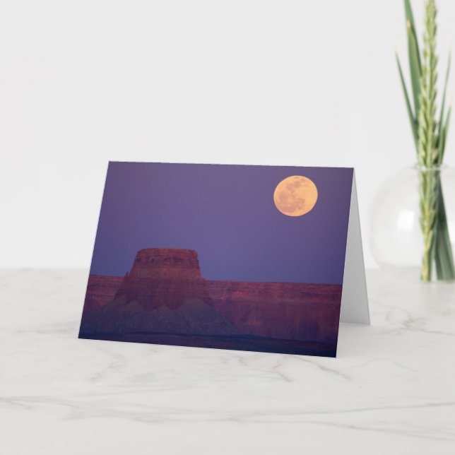Måne Stigning över Torn Butte, Arizona Kort (Framsida)