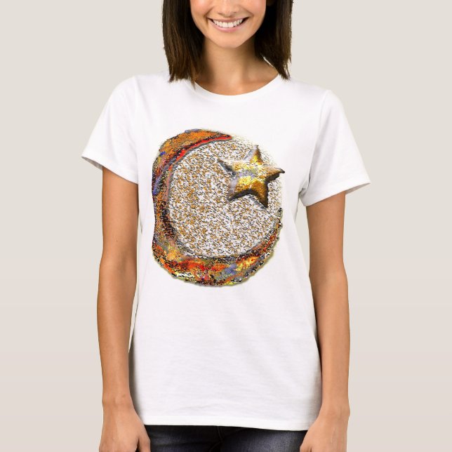 Måne-Stjärna - islam Tee (Framsida)