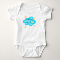Måne stjärna moln akvarell baby shower lägg till n