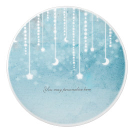 Måne & stjärnor himmelskt hängande sken knopp