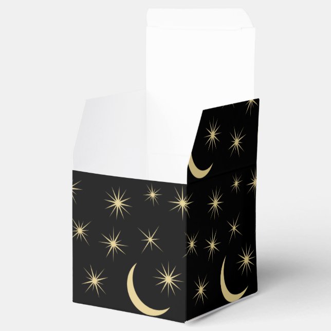 Måne Stjärnor Natt Himmel Celest Universum Astrono Presentaskar (Öppnad)