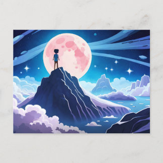 Måne, stjärnor och galax — Livet är bara en dröm Vykort